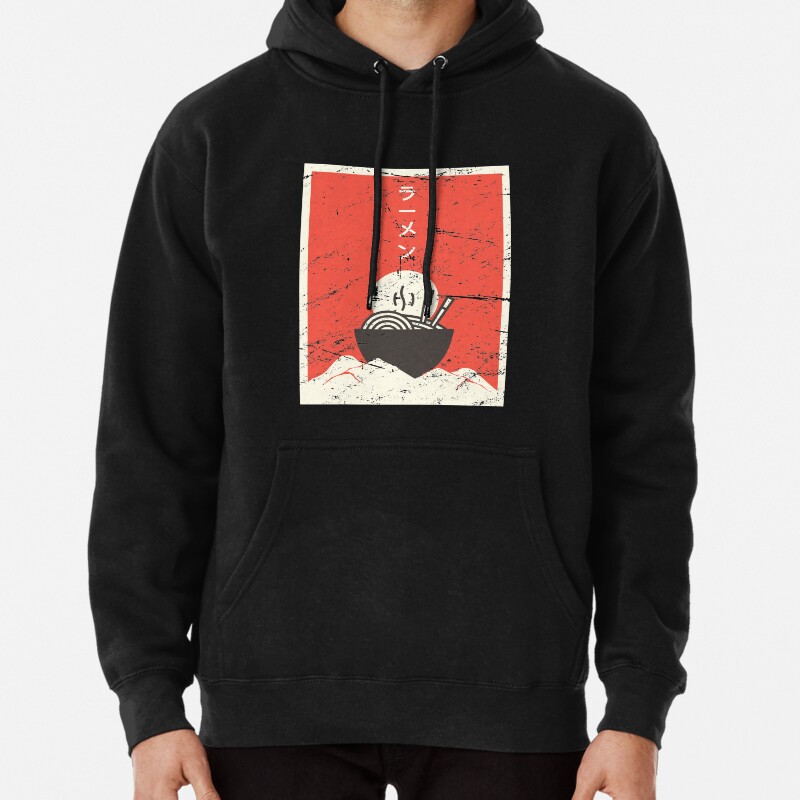 Vintage Japanese Anime Ramen Pullover Hoodie