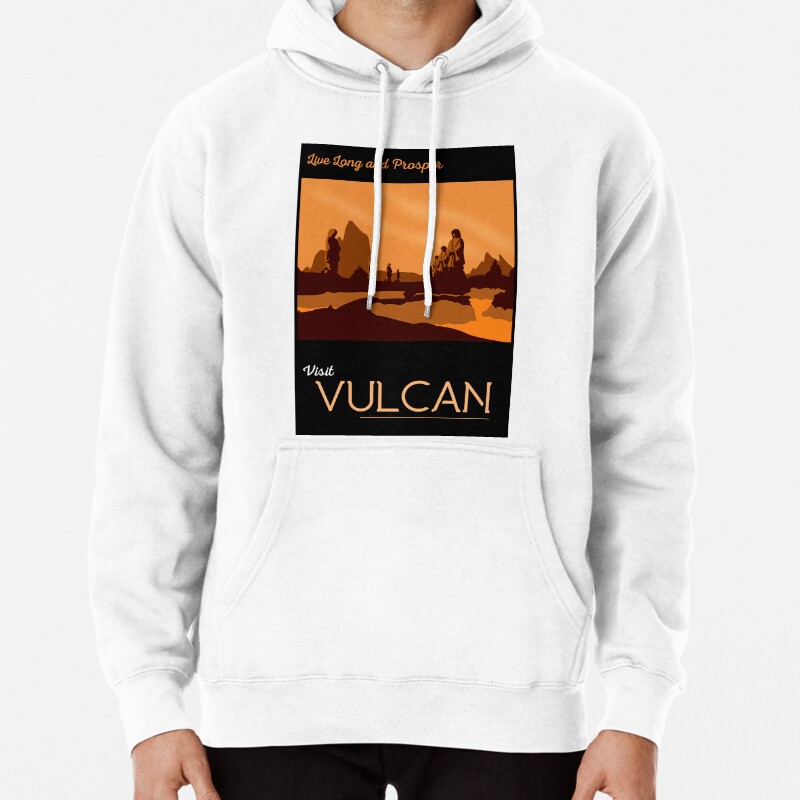 Vulcan Travel Poster Pullover Hoodie
