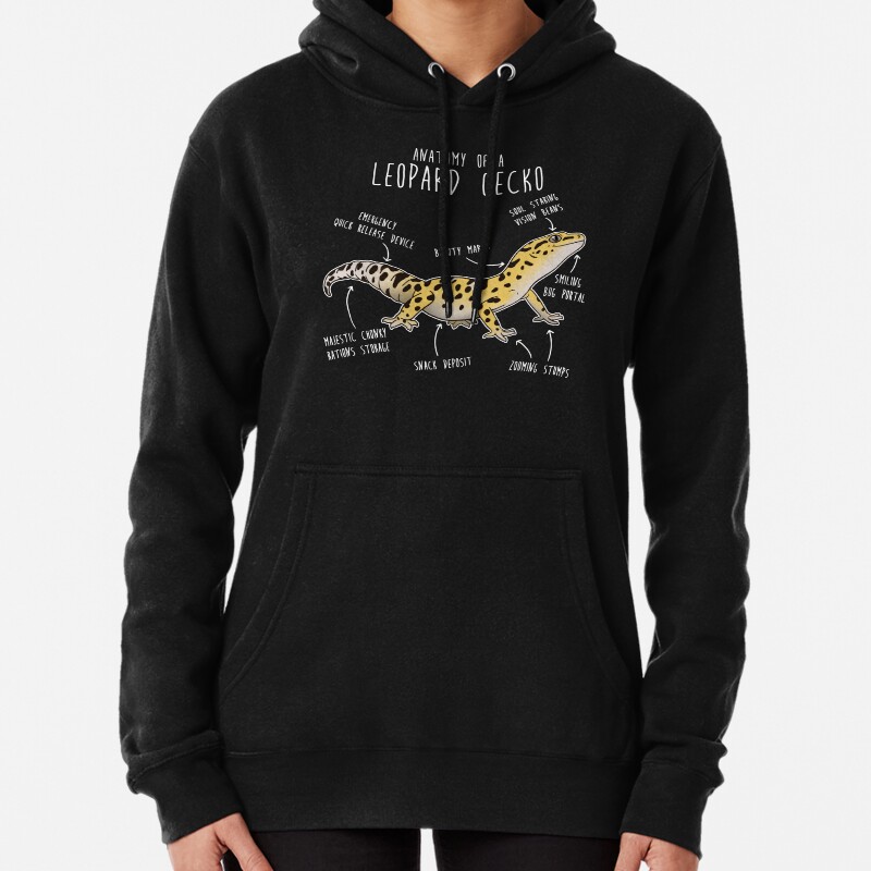 Anatomy of a Leopard Gecko Pullover Hoodie