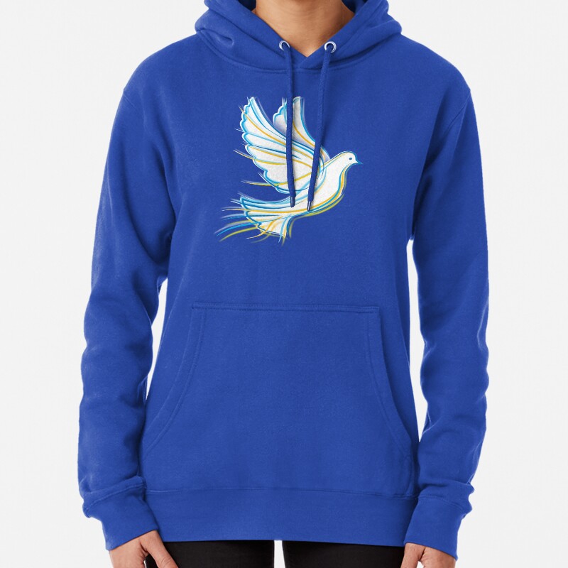 Ukrainian Dove Pullover Hoodie