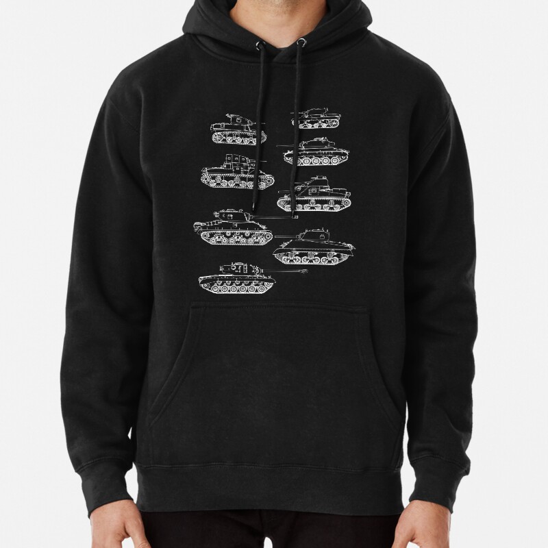 US tanks of World War II Pullover Hoodie