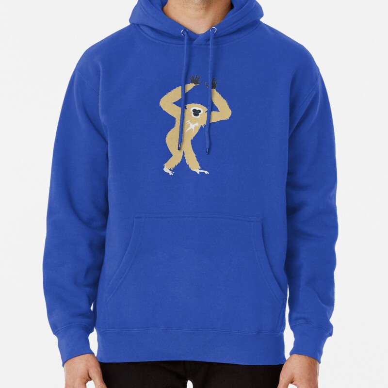 Gibbon on Green Pullover Hoodie