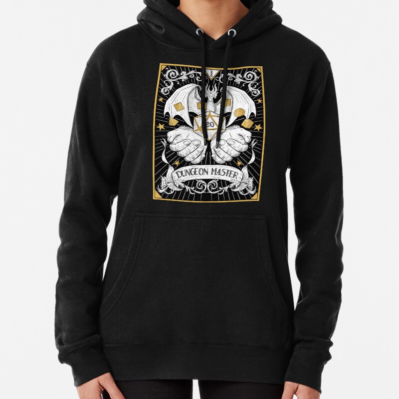 D and D Dungeon Master Tarot (dark) Pullover Hoodie
