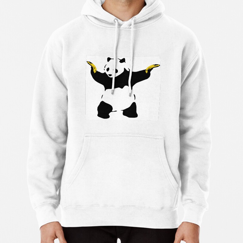 Bad Panda Stencil Pullover Hoodie