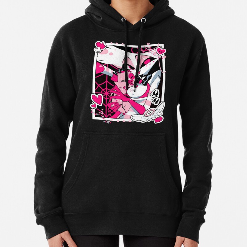 Angel Dust and Fat Nugget Selfie - Hazbin Hotel  Pullover Hoodie