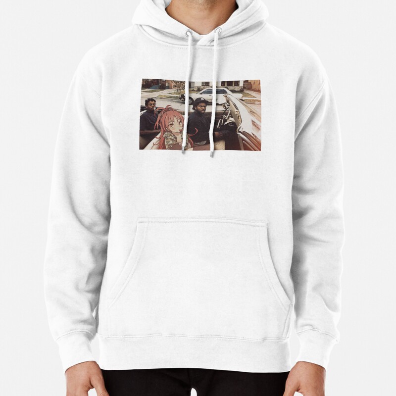 Waifuz n the Hood feat Kyoko Sakura Pullover Hoodie