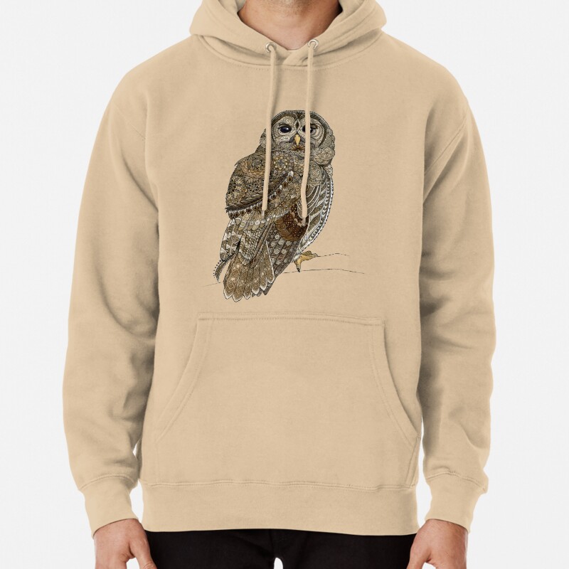 Barred Owl Tangle Pullover Hoodie