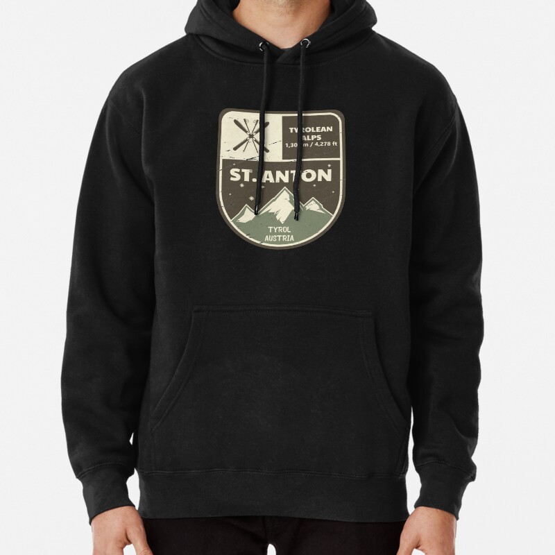 St Anton Tyrolean Alps Tyrol Austria Pullover Hoodie