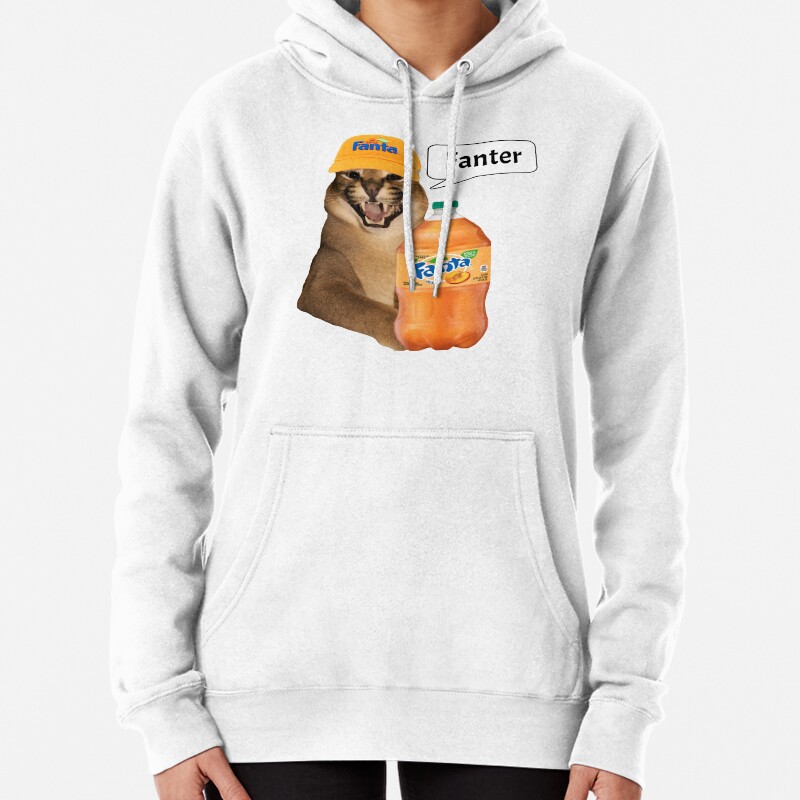 Demotivational Big Floppa Cat Meme Fanter  Pullover Hoodie