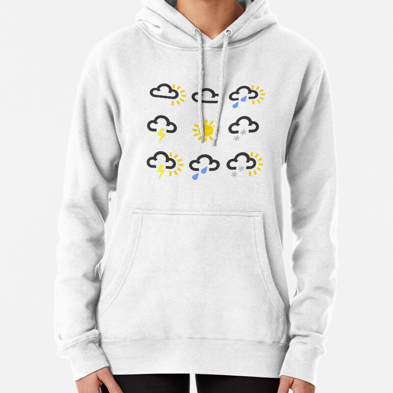 Weather forecast symbols design  Pullover Hoodie
