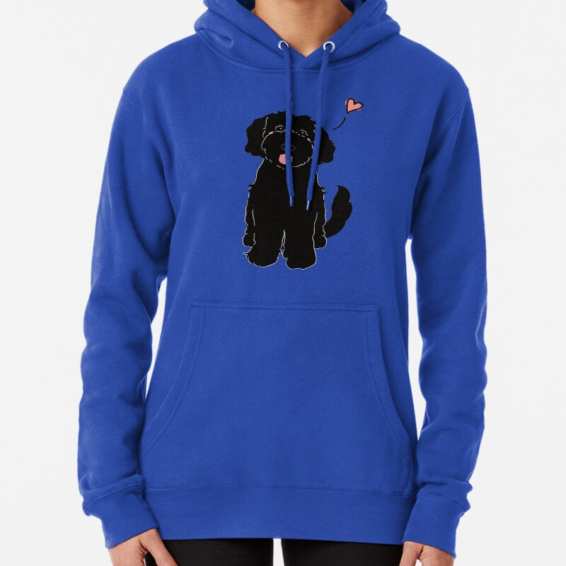 LOVE Black Goldendoodle Dog Pullover Hoodie