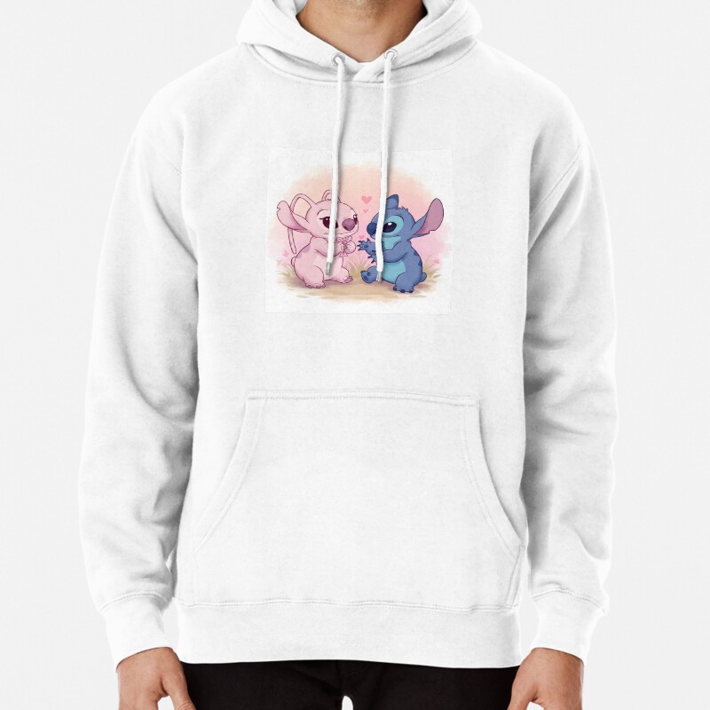 Angel and Stitch Pullover Hoodie