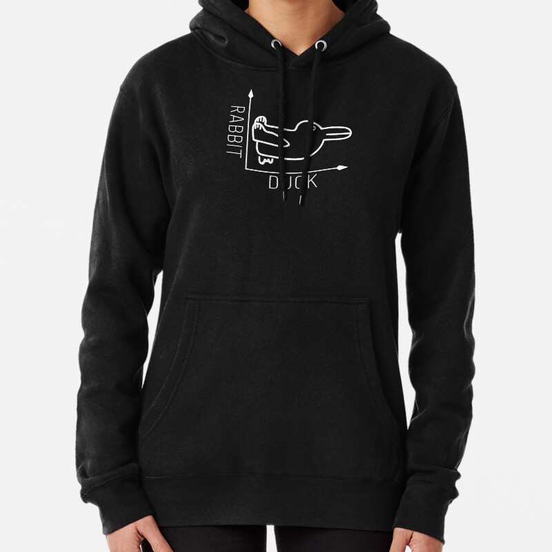 Wittgenstein Rabbit Duck Illusion Pullover Hoodie