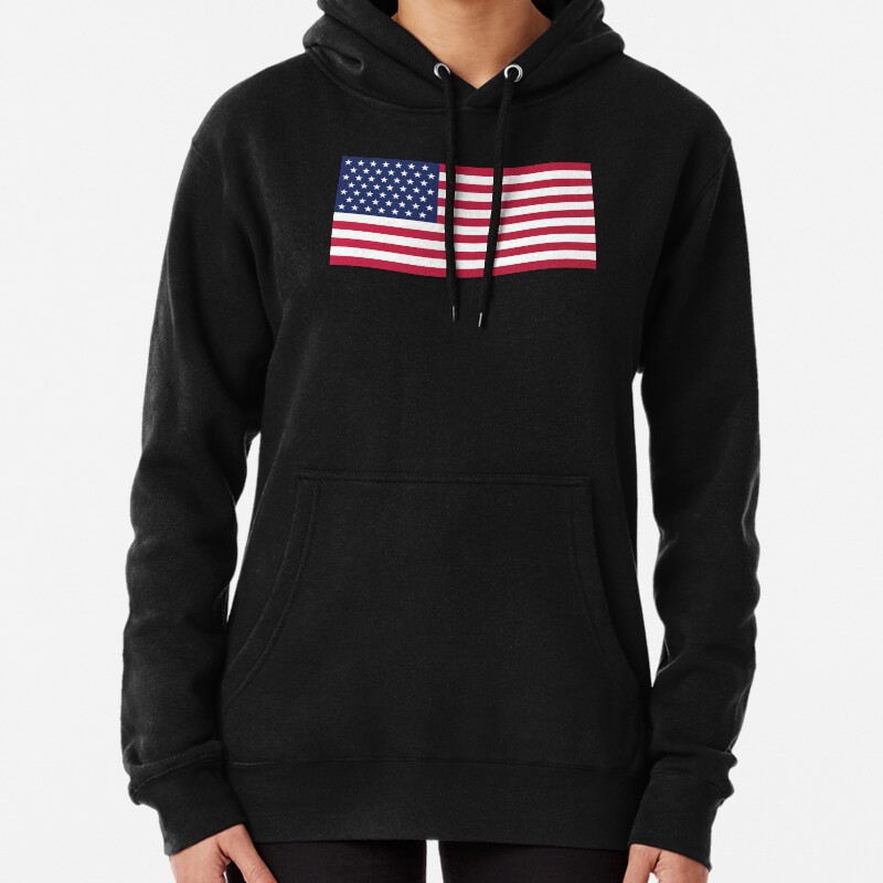 American Flag, USA Flag Pullover Hoodie