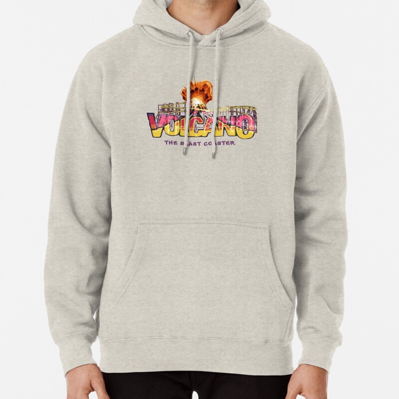 Volcano The Blast Coaster Design Pullover Hoodie