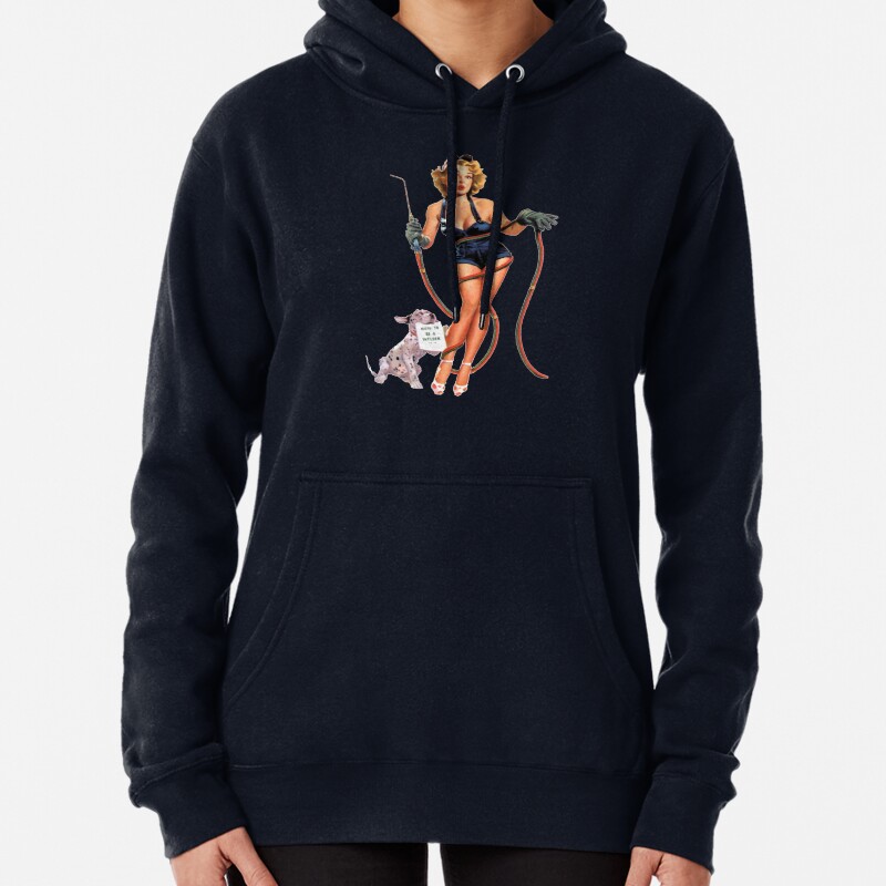 Vintage Sexy Welder Pinup Girl Pullover Hoodie