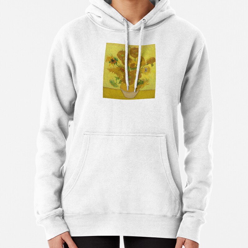 Vincent Van Gogh Sunflowers Pullover Hoodie