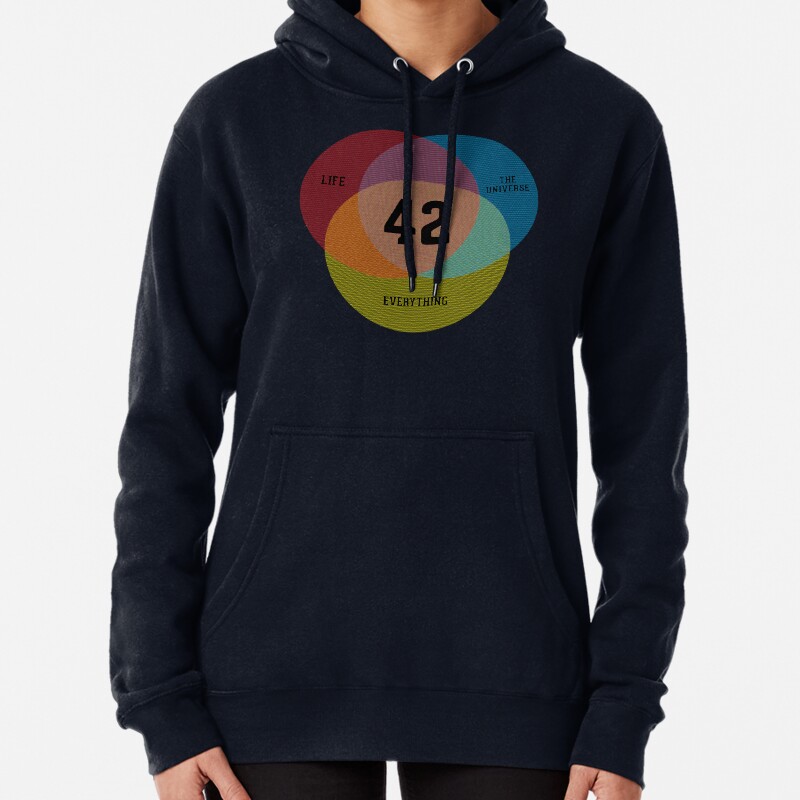Venn Diagram Life, the Universe and Everything Pullover Hoodie