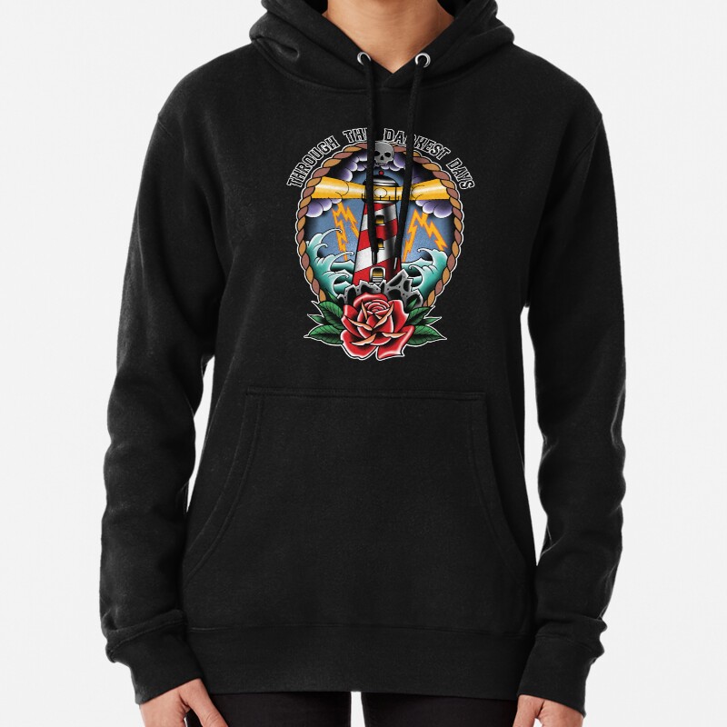 Through The Darkest Days Lighthouse Pullover Hoodie