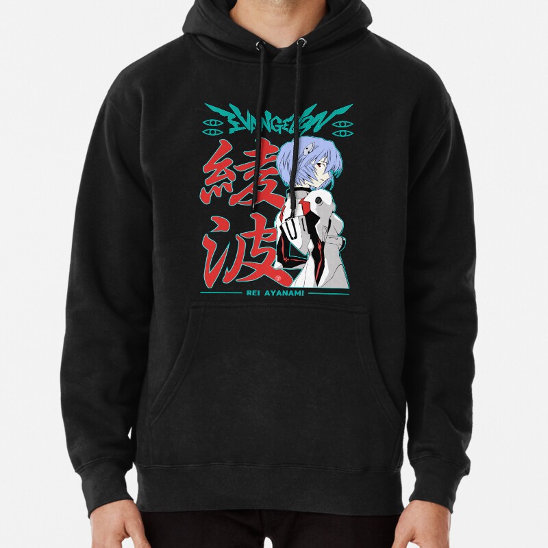 Rei Ayanami Evangelion Pullover Hoodie