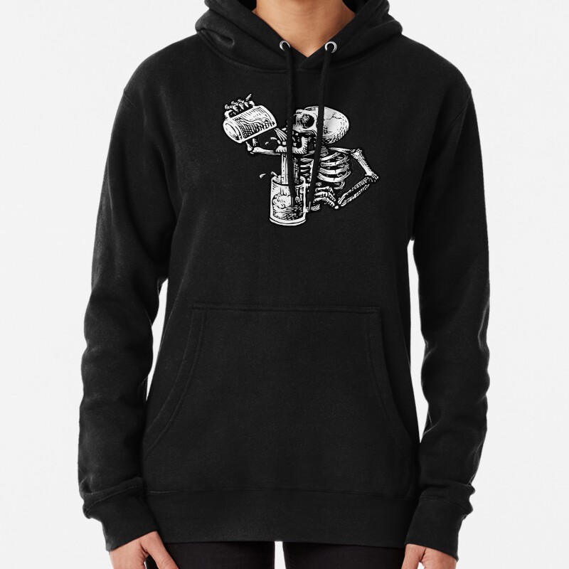 Drunk skull Pullover Hoodie