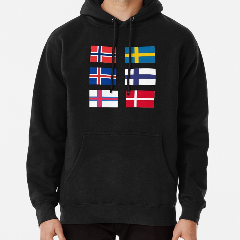 Nordic countries flags pack Pullover Hoodie