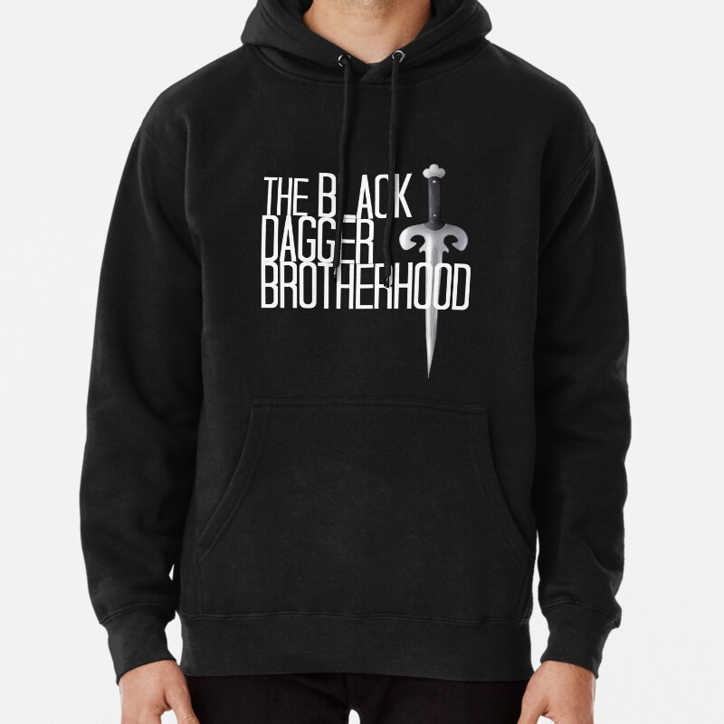 The BLACK DAGGER BROTHERHOOD   [white text] Pullover Hoodie