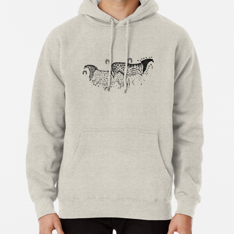 Dappled Horses of Pech Merle Cave Painting Pullover Hoodie