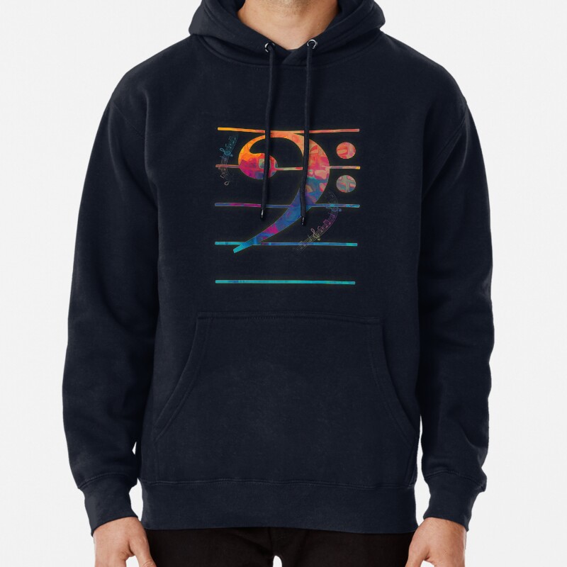 Bass Clef Color Pullover Hoodie