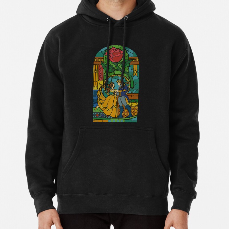 Beauty and The Beast - Stained Glass Pullover Hoodie