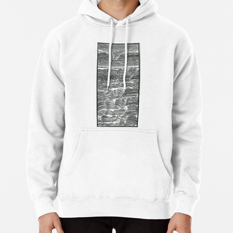 Cloudy Waves Pullover Hoodie