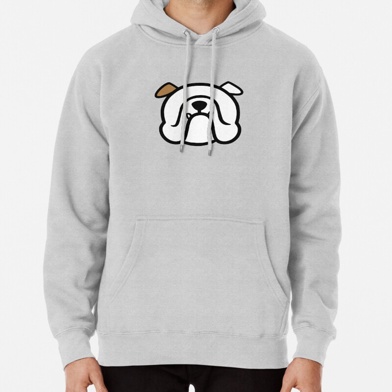 One brown ear Bulldog - English Bully - BULLDOG breed bias Pullover Hoodie