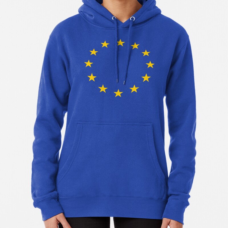 European Union Flag - Proud European  Pullover Hoodie