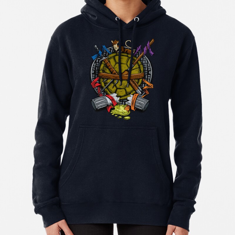Turtle Family Crest - Full Color Pullover Hoodie
