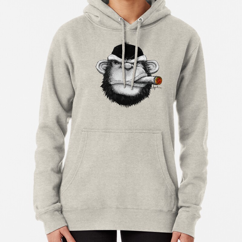 Cigar Monkey Pullover Hoodie