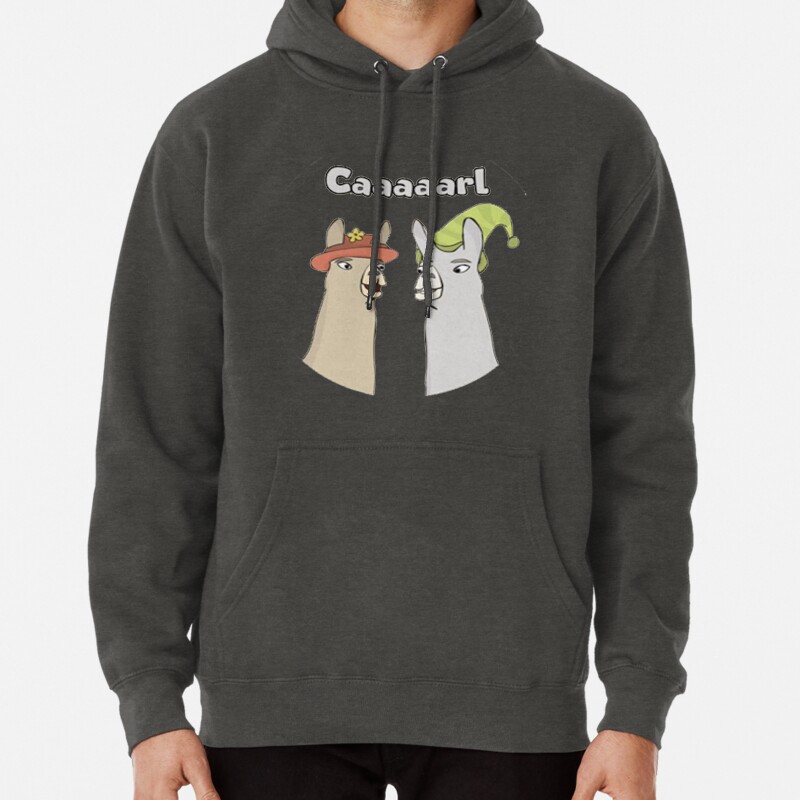 Llamas with Hats - Caaaarl Pullover Hoodie