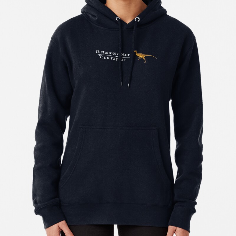 Velociraptor Math - Funny Dinosaur Velocity Formula Pullover Hoodie
