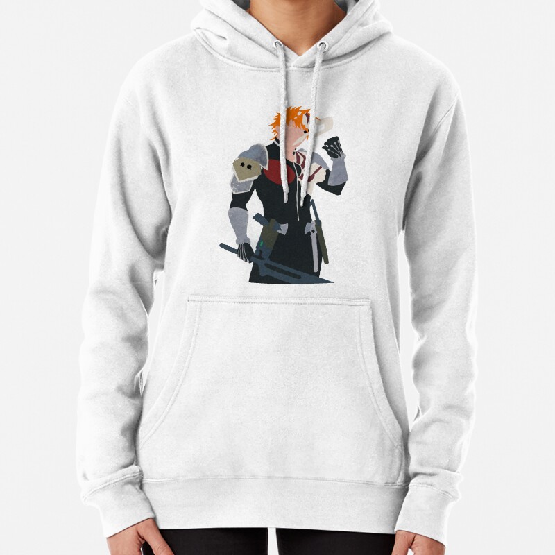 Bleach x Kaiju no 8-- Ichigo Minimalist Pullover Hoodie