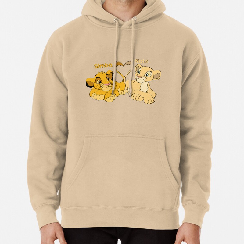 Simba and Nala - Cartoon Cubs Pullover Hoodie