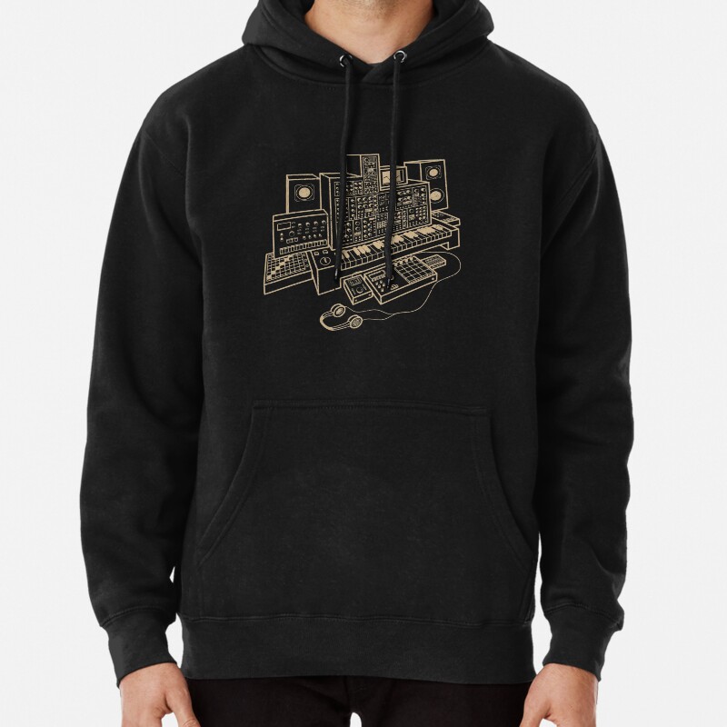 Modular Synthesizer Dawless Setup Pullover Hoodie