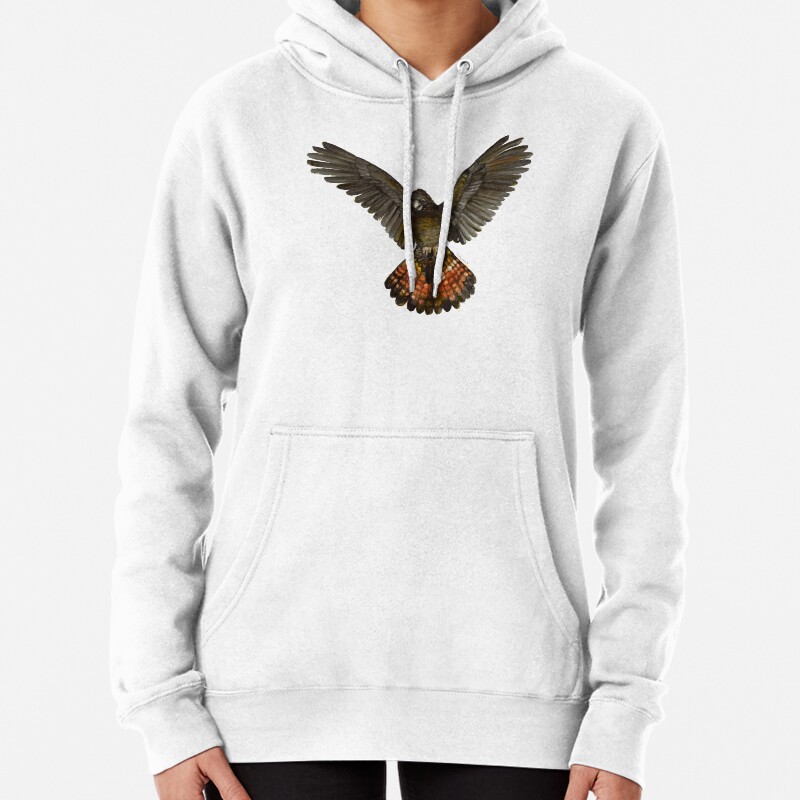 Forest Red-tailed Black Cockatoo (Karrak) Pullover Hoodie