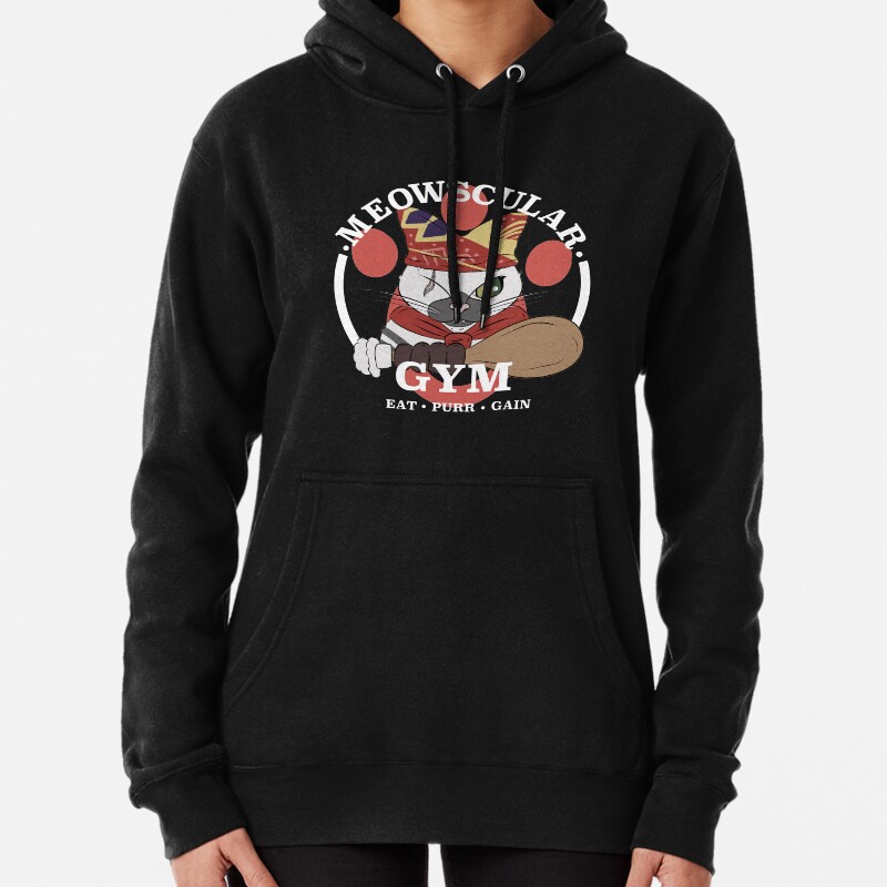 Meowscular Gym Pullover Hoodie