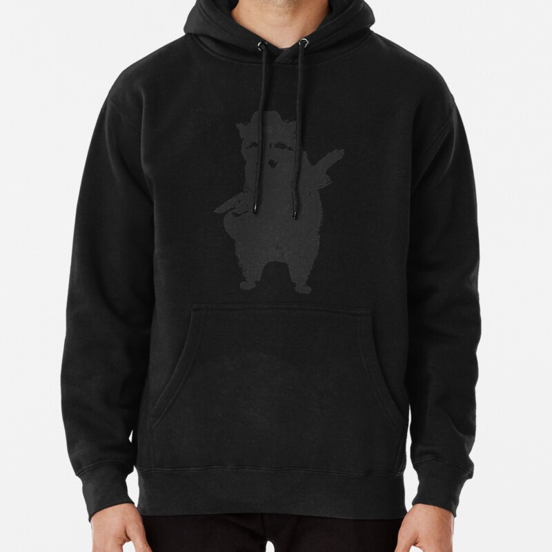 Raccoon wielding ukulele Pullover Hoodie