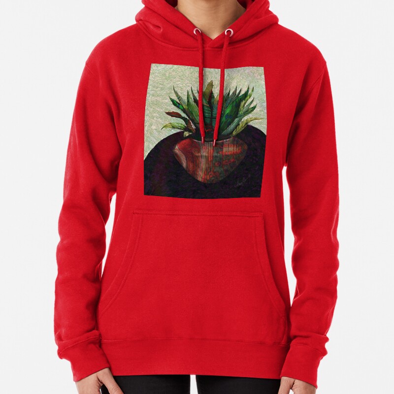 Fractal Botanical Pullover Hoodie