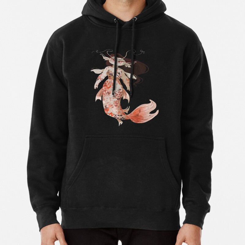 Koi Pond Mermaid Pullover Hoodie