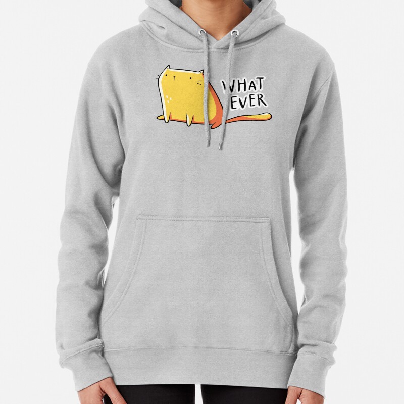 Whatever Cat Pullover Hoodie