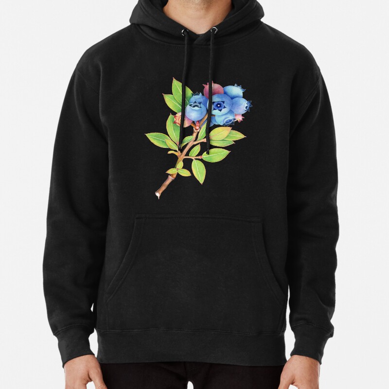 Wild Maine Blueberries Pullover Hoodie