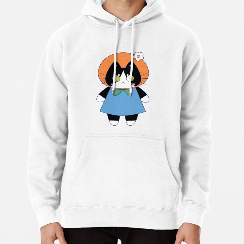 Orange Cat Pullover Hoodie