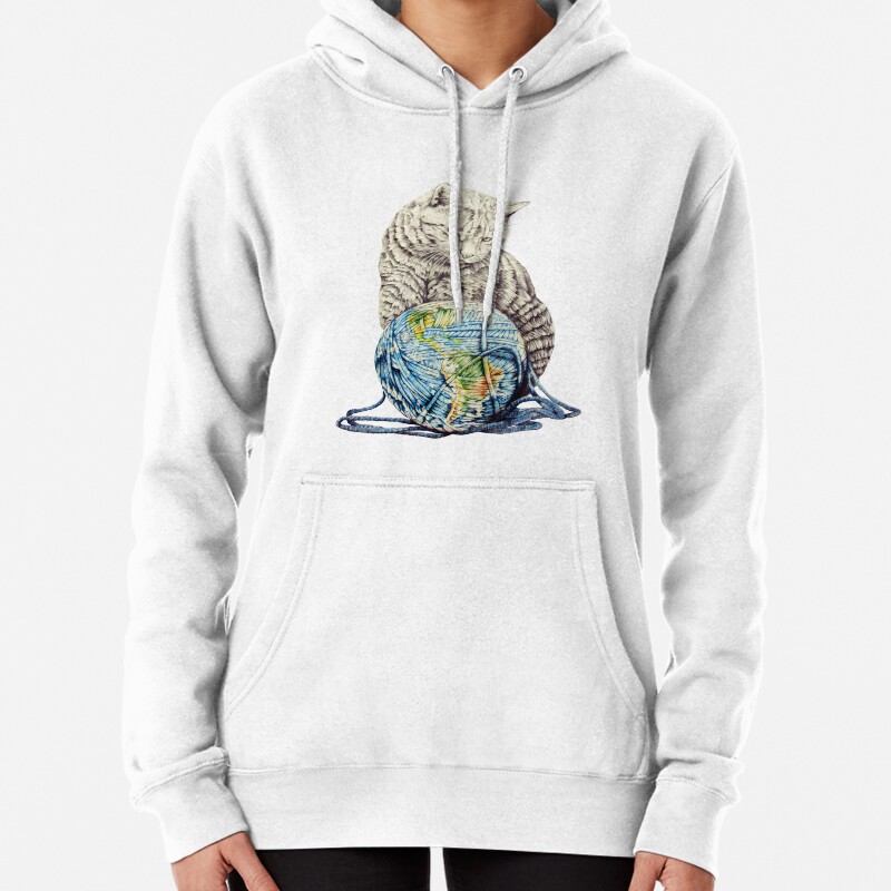 Our feline deity shows restraint Pullover Hoodie