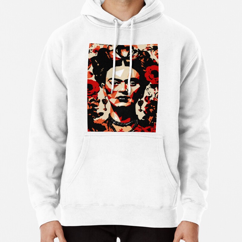 Frida Kahlo geometry  Pullover Hoodie